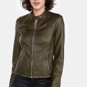 EXPRESS Olive Green Moto Jacket